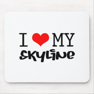 Mousepad Clássico "eu amo design da minha skyline"