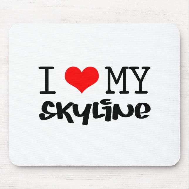 Mousepad Clássico "eu amo design da minha skyline" (Frente)