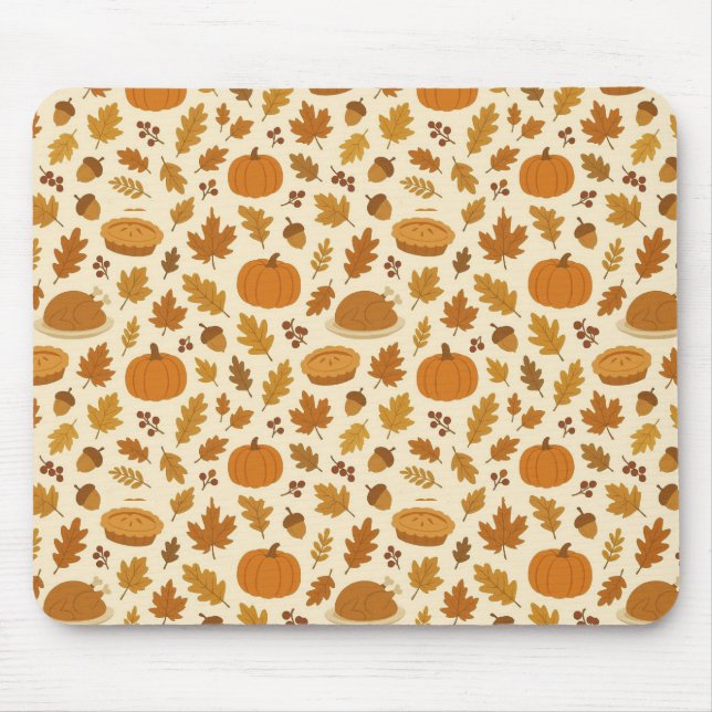 Mousepad Clássico padrão de Ação de Graças  (Frente)