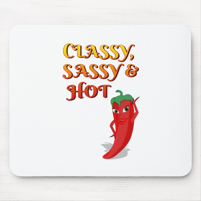 Mousepad Clássico Sassy E Pepper Diva (Frente)
