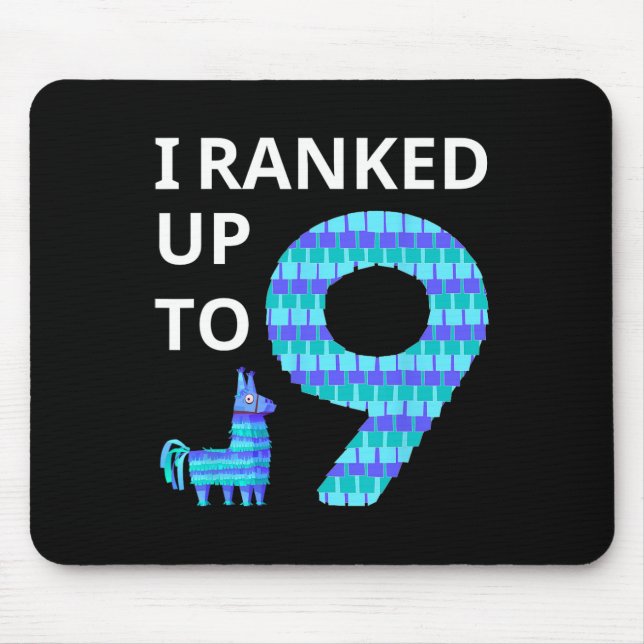 Mousepad Classificado Até 9 Jogo De Aniversário Llama Piñat (Frente)