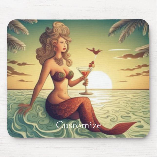 Mousepad Classy Martini Mermaid Thunder_Cove (Frente)