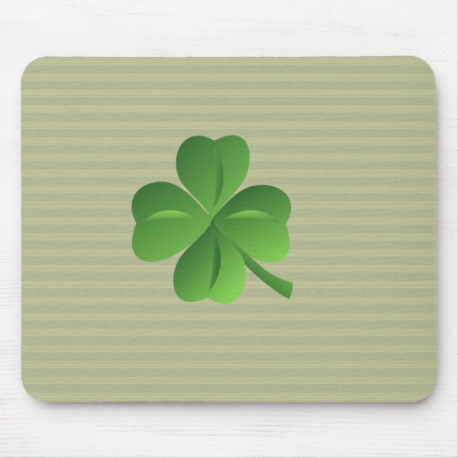 Mousepad Classy Trendy Irish Lucky Shamrock (Frente)