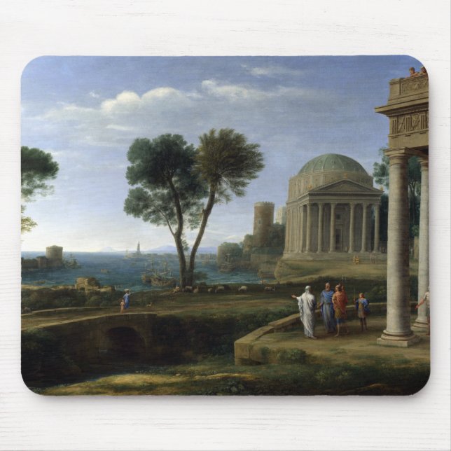 Mousepad Claude Lorrain Landscape com Aeneas em Delos (Frente)
