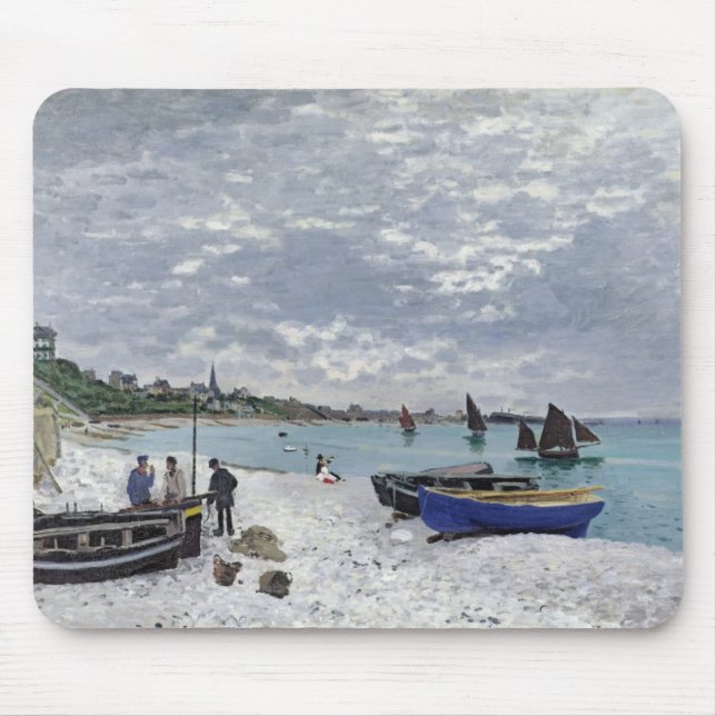 Mousepad Claude Monet | a praia em Sainte-Adresse (Frente)