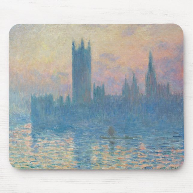 Mousepad Claude Monet Casas do Parlamento Pôr-do-sol (Frente)