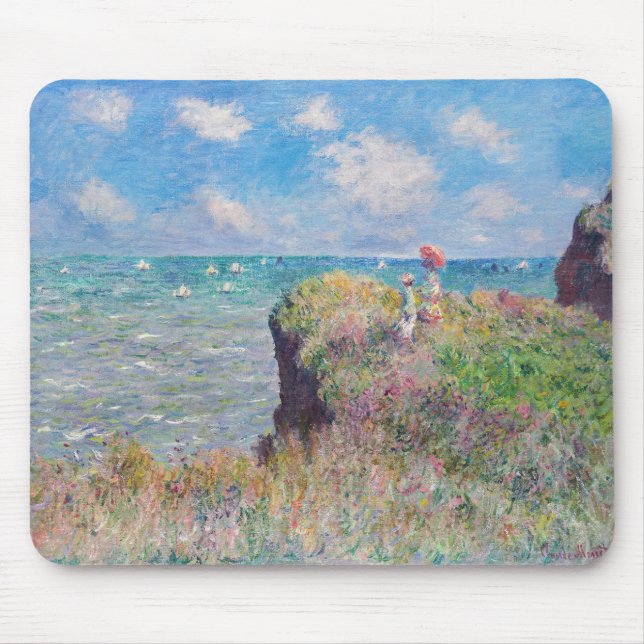 Mousepad Claude Monet - Cliff Walk em Pourville (Frente)