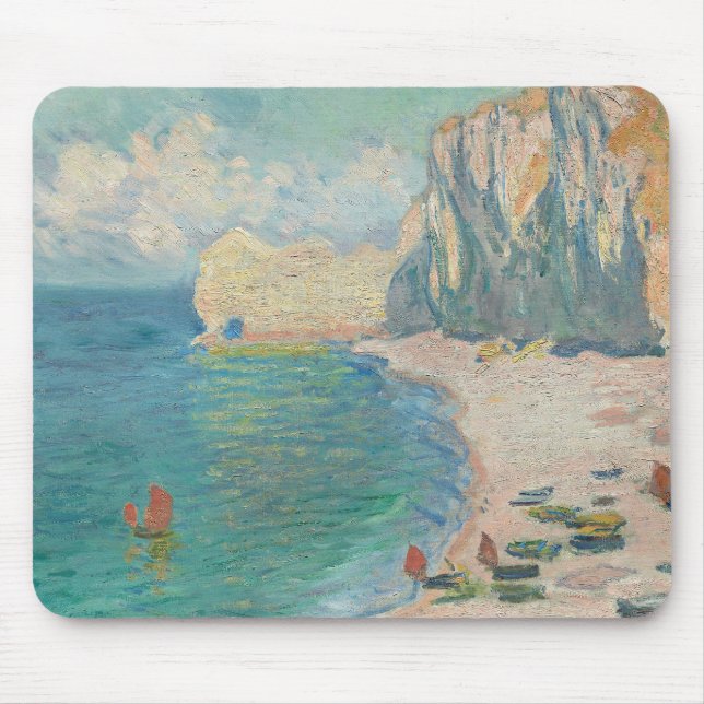 Mousepad Claude Monet - Etretat - A praia e o Falaise (Frente)