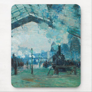 Mousepad Claude Monet French Train Railroad Travel Art