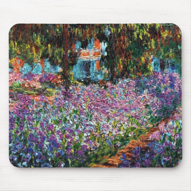 Mousepad Claude Monet: Íris no jardim de Monet (Frente)