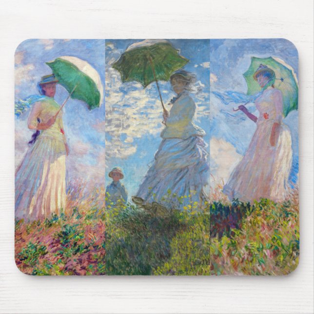 Mousepad Claude Monet - Mulher com uma série de Parasol (Frente)
