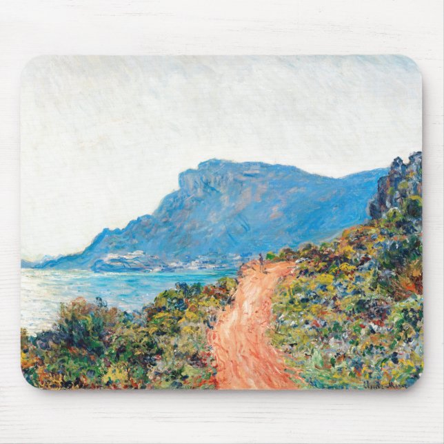 Mousepad Claude Monet O Corniche perto de Mônaco (Frente)