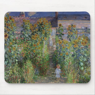 Mousepad Claude Monet o jardim do artista em Vetheuil
