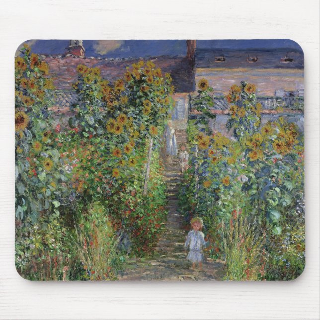 Mousepad Claude Monet | o jardim do artista em Vetheuil (Frente)