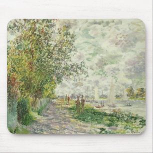 Mousepad Claude Monet   o Riverbank em Gennevilliers