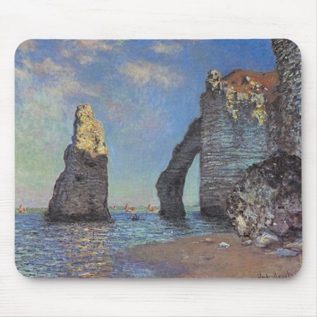Mousepad Claude Monet - penhascos em Etretat (Frente)