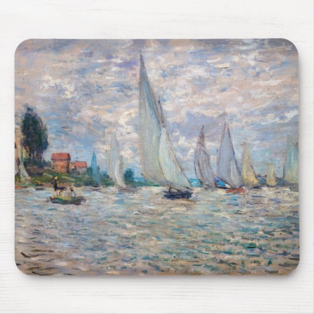 Mousepad Claude Monet - Regata de Barcos em Argenteuil (Frente)