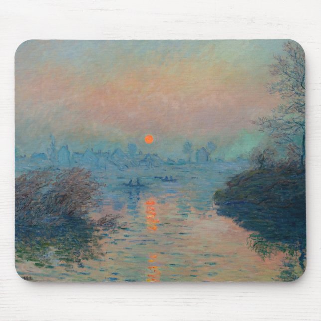 Mousepad Claude Monet - Sunset sobre o Sena em Lavacourt (Frente)
