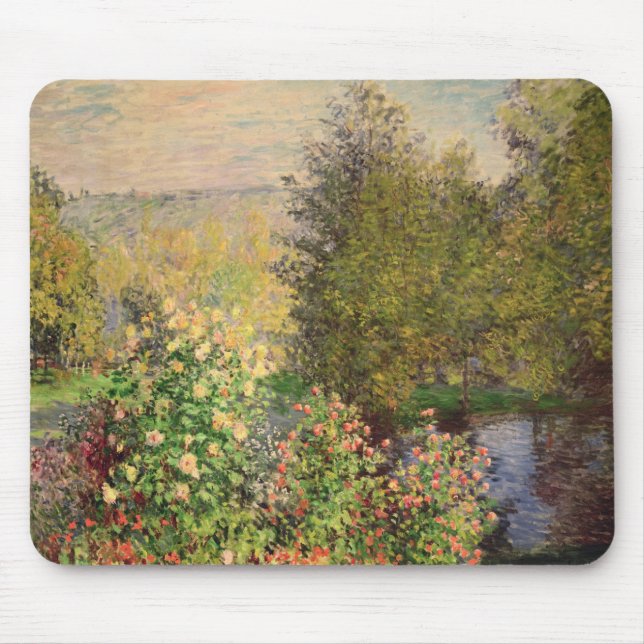 Mousepad Claude Monet | um canto do jardim em Montgeron (Frente)