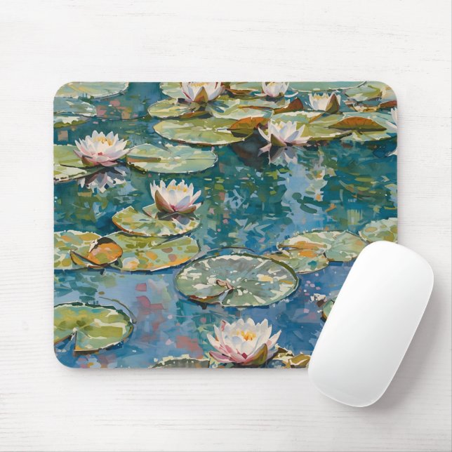 Mousepad Claude Monet Water Lily 1916 Fine Art (Com mouse)