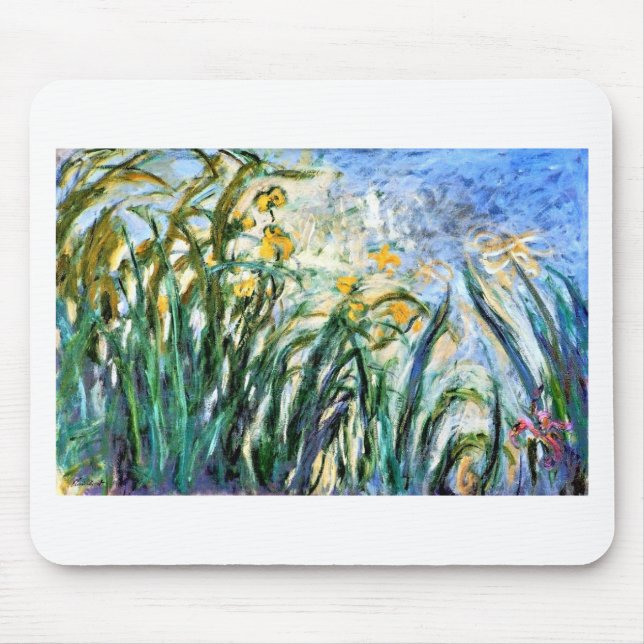 Mousepad Claude Monet Yellow Irises e Malva 19 (Frente)