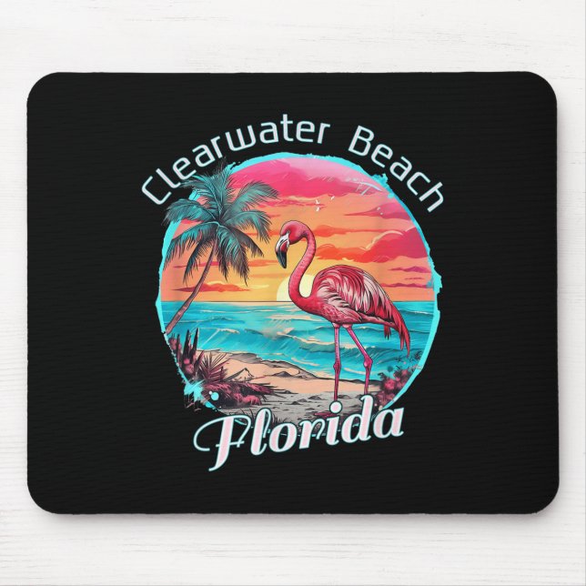 Mousepad Clearwater Beach Florida Beach Flamingo Tropical S (Frente)