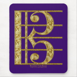 Mousepad Clef de alto dourado