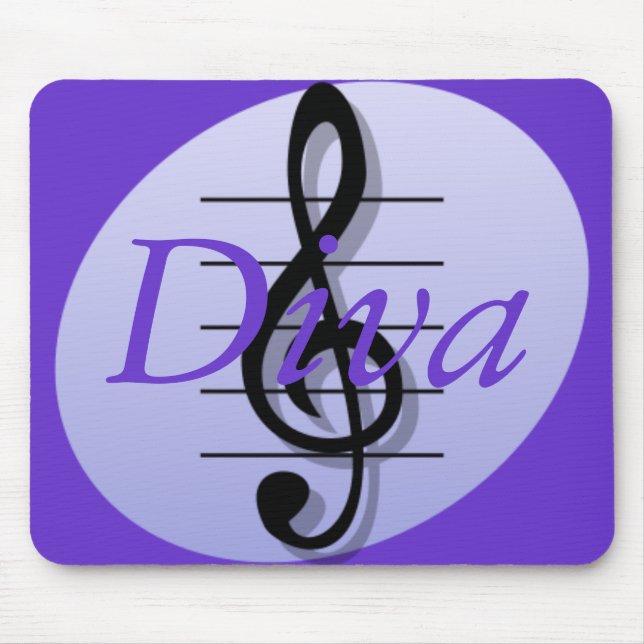 Mousepad Clef de triplo, diva (Frente)