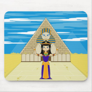 Mousepad Cleopatra & grande esfinge de Giza