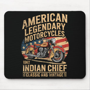 Mousepad Clic & Moto Americana Vintage Indian Nascida