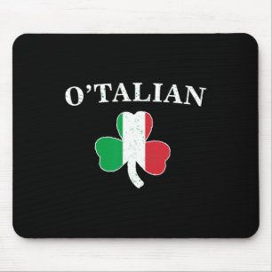 Mousepad Click O'talian Shamrock and Italy Flag Irish Rua P