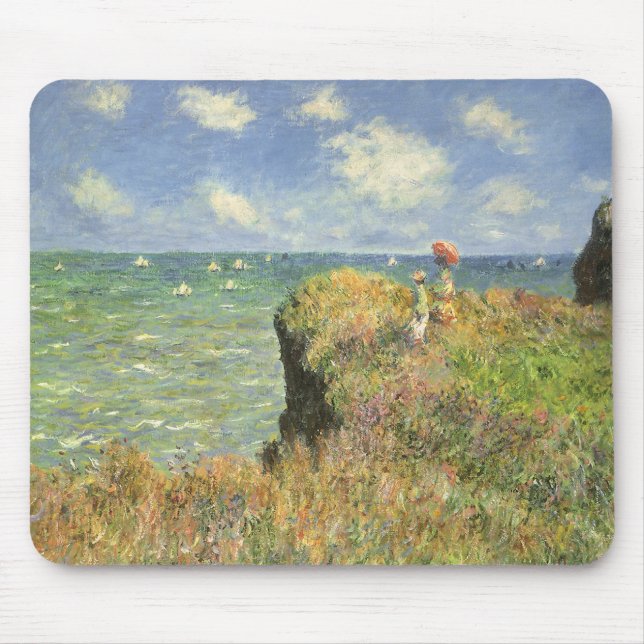 Mousepad Cliff Walk em Pourville por Claude Monet (Frente)