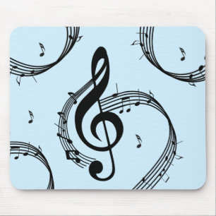 Mousepad Climactic G Clef Music Blue