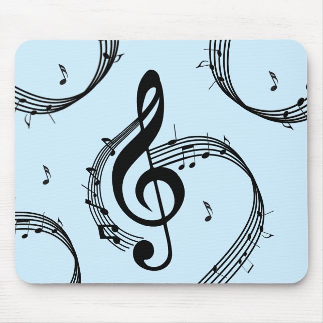 Mousepad Climactic G Clef Music Blue (Frente)