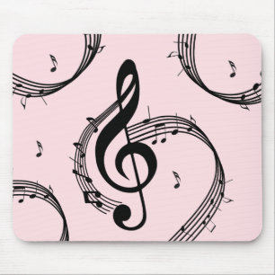 Mousepad Climactic G Clef Music Pink