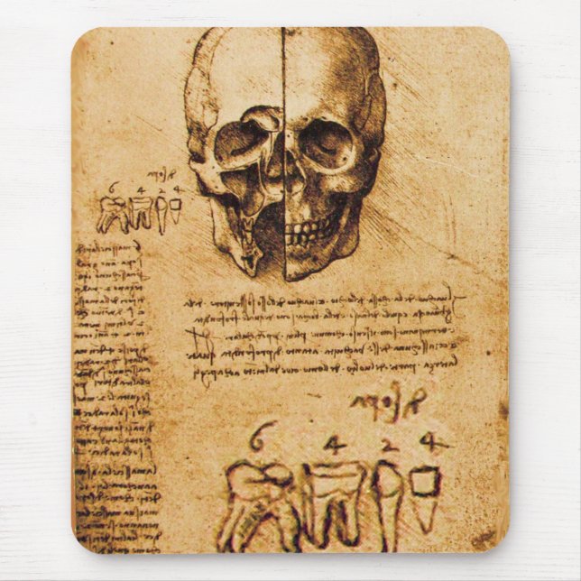 MOUSEPAD CLÍNICA DENTAL DO CRÂNIO E DOS DENTES, DENTISTA (Frente)