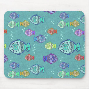 Mousepad Clip-Art Fish Pattern + suas ideias
