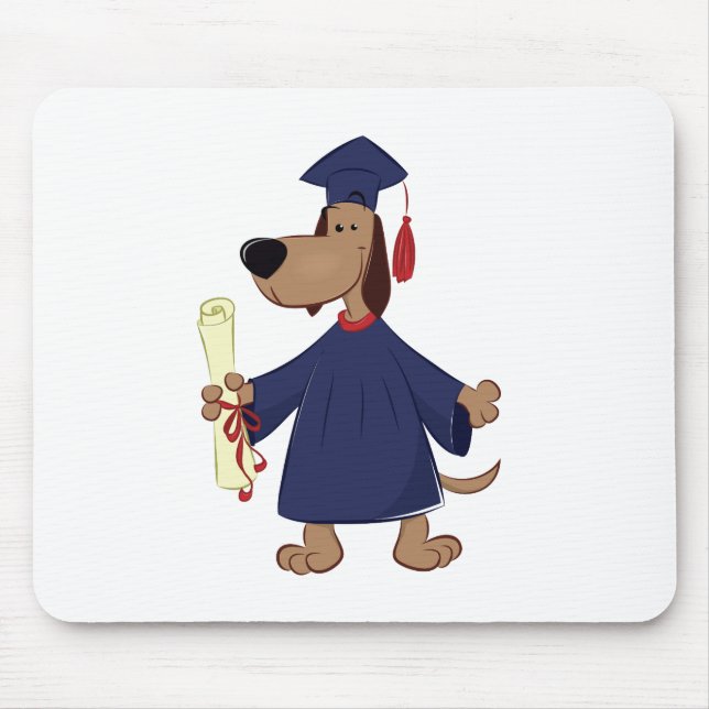 Mousepad Clipe de cães para graduação (Frente)