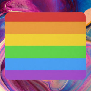 Mousepad Clique com Orgulho: Bandeira Arco-Íris
