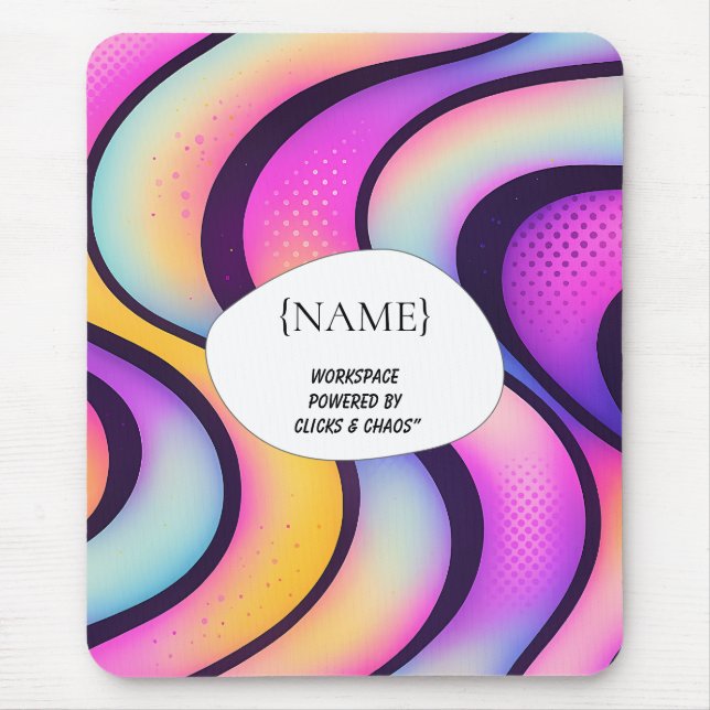 Mousepad Cliques & Caos – Design Abstrato Personalizado (Frente)