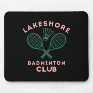 Mousepad Clube de Badminton às Margens do Lago Preppy Gráfi
