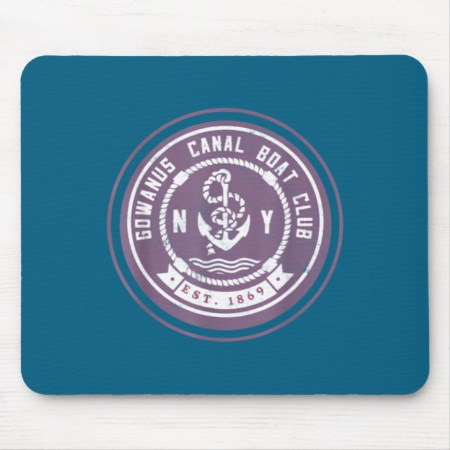 Mousepad Clube de Barco Gowanus C Engraçado Brooklyn Nova Y (Frente)