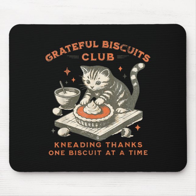Mousepad Clube de Biscoitos Gratos Amassando Obrigado Um Bi (Frente)