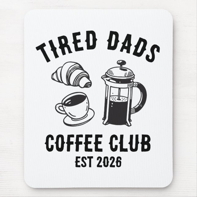 Mousepad Clube de Café dos Pais Retros Personalizados Cansa (Frente)