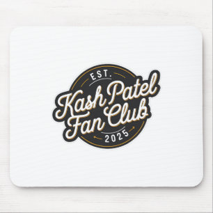Mousepad Clube de Fãs de Kash Patel Est. 2025 Logotipo Vint