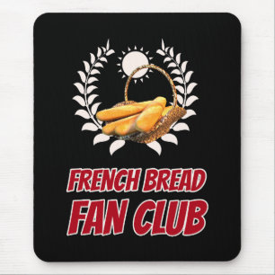 Mousepad Clube de Fãs do Pão Francês Humor Divertido de Com