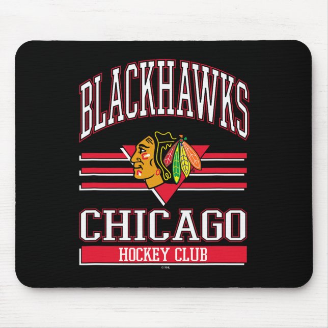 Mousepad Clube de Hóquei Chicago Blackhawks Preto Licenciad (Frente)