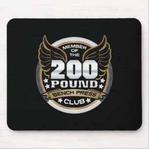Mousepad Clube de Supino de 200 Libras para Academia de Hal