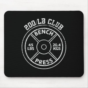 Mousepad Clube de Supino Reto de 200 Libras Academia de Lev