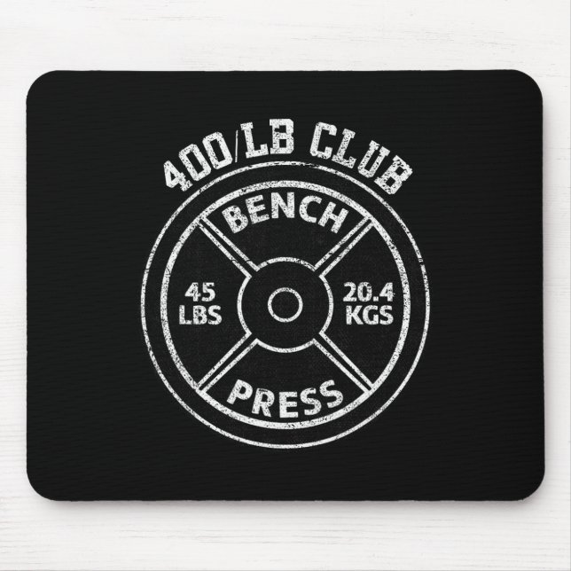 Mousepad Clube de Supino Reto de 400 Libras Academia Levant (Frente)